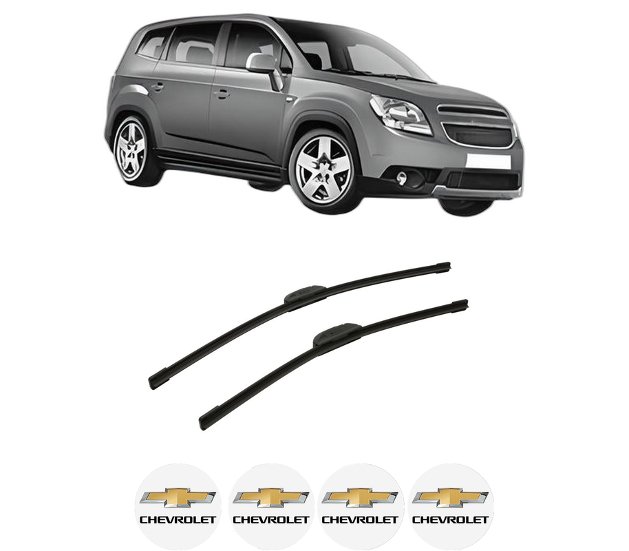 Set stergatoare auto CHEVROLET ORLANDO (J309) din 2011-2015, pentru parbriz auto, 2 bucati, Bosch Aerotwin Retrofit, din cauciuc siliconat rezistent, 4 Stickere Auto CHEVROLET