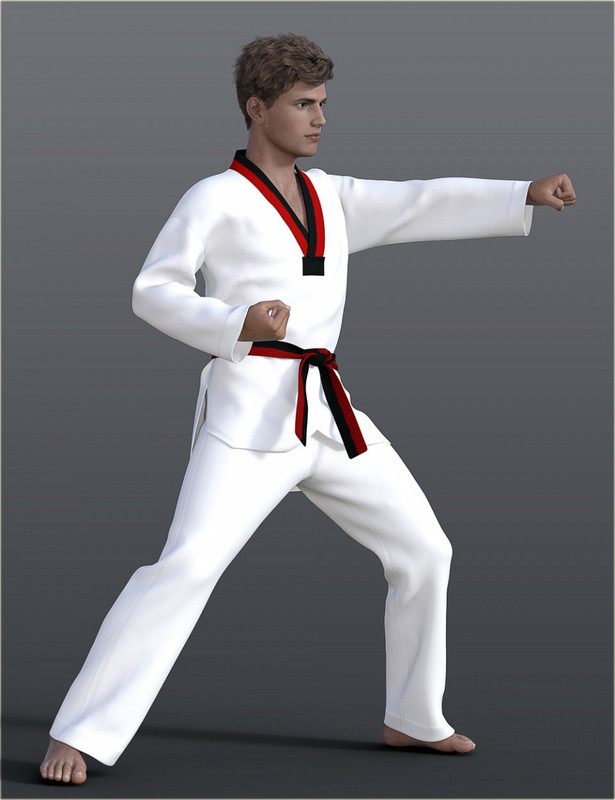 dforce hc taekwondo suit for genesis 8 males 00 main daz3d
