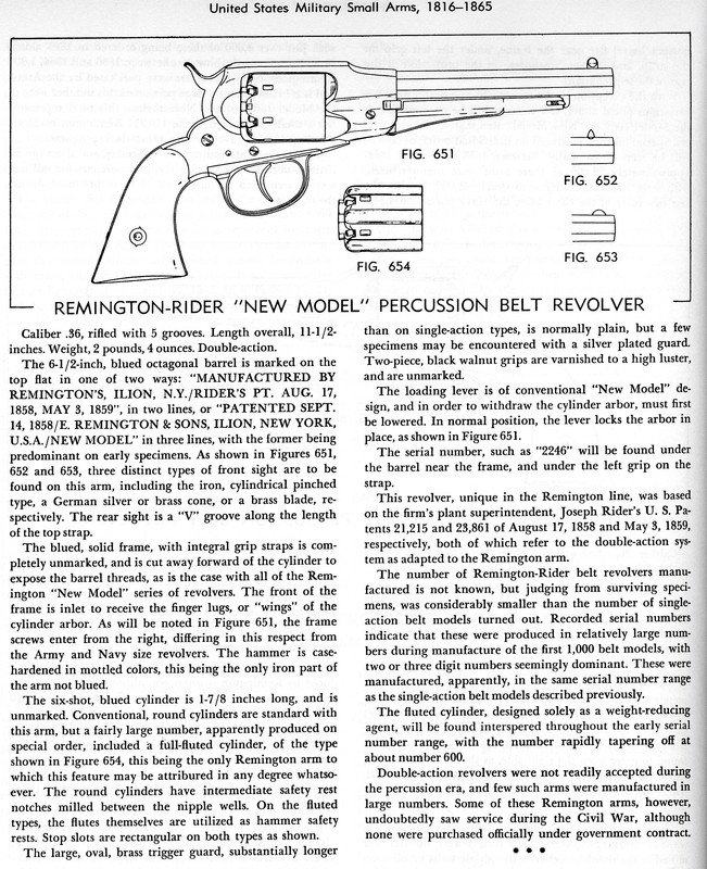 Remington-Rider New Model Percussion Belt Revolver