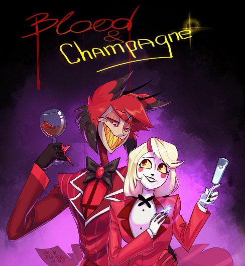 Blood&Champagne cover by sasha_draws.bg
