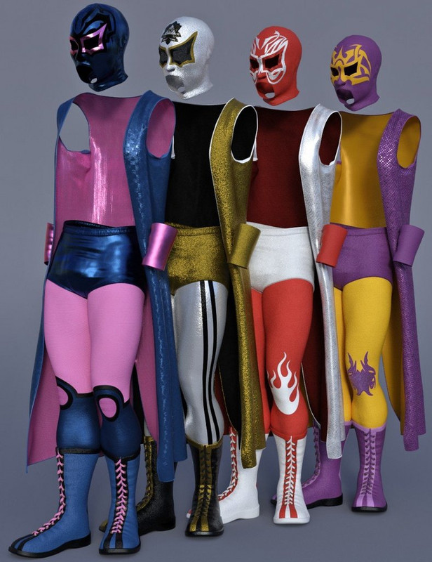 dForce Luchador Outfit Textures 