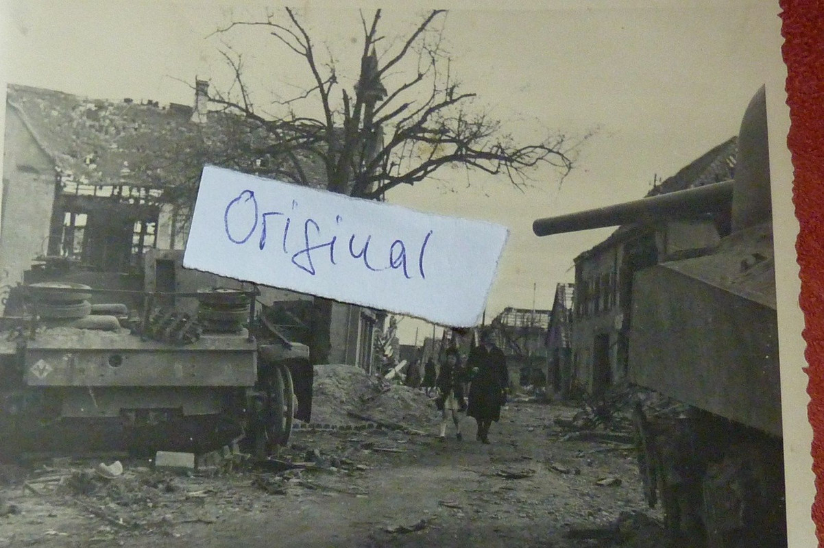 Endkampf 1945, OBERHOFFEN Elsaß Tank SHERMAN STURMGESCH.