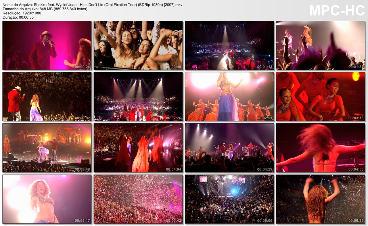 Shakira feat. Wyclef Jean - Hips Don't Lie (Oral Fixation Tour) (BDRip 1080p) [2007]