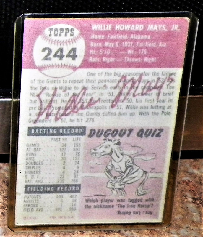 COLLECTIBLE CARDS WILLIE MAYS #244 2AAA