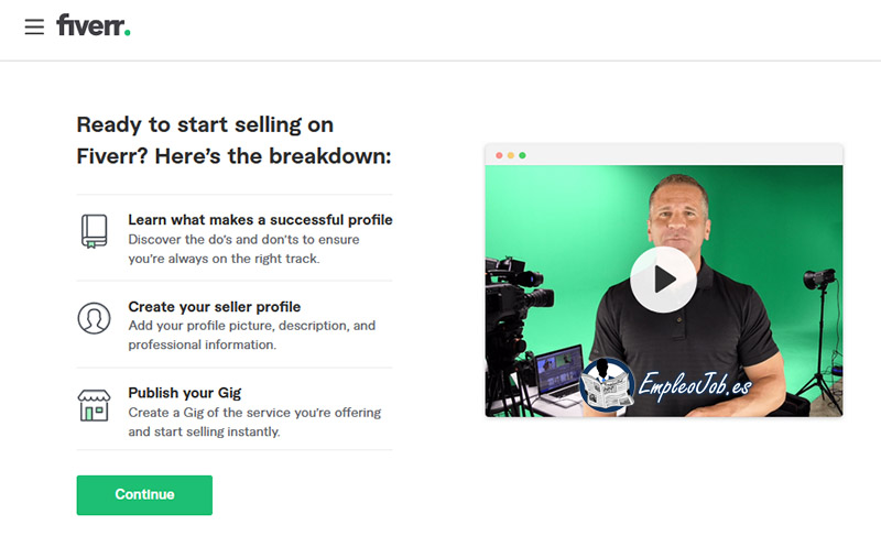 comenzar a vender en fiverr