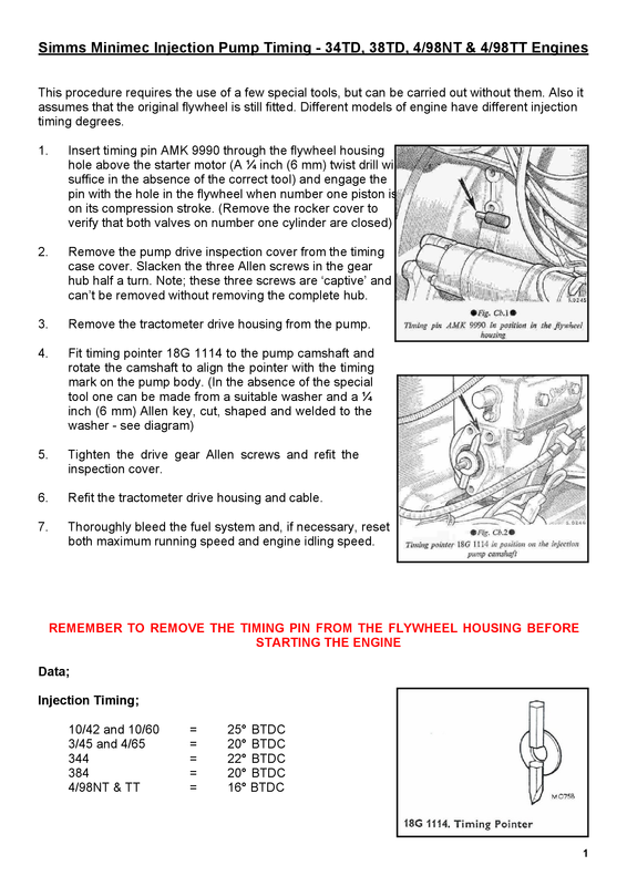 MiniMec Pump Timing - A