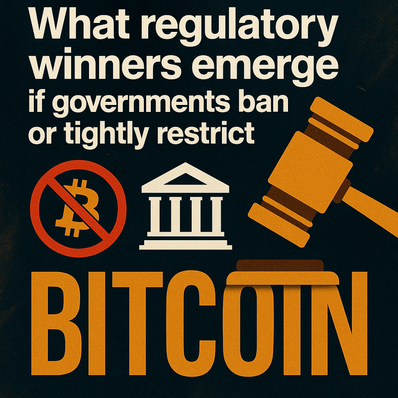 What regulatory winners emerge if governments ban or tightly restrict Bitcoin