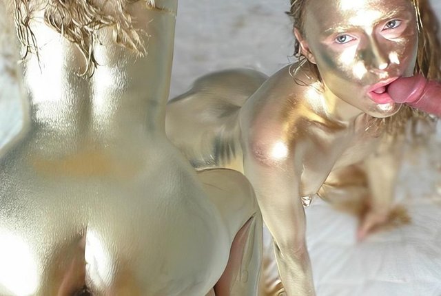 A Young Girl With A Body Art Pattern On Her Body Has Sex 13