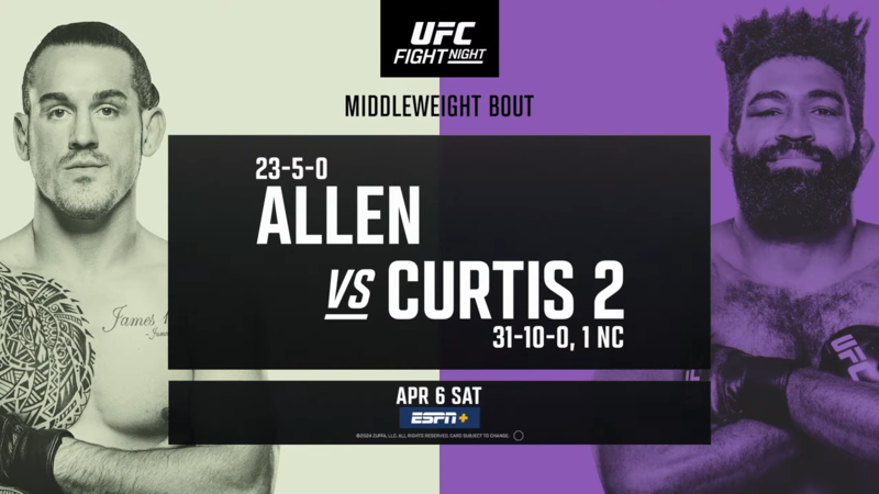 Промо преди UFC Vegas 90: Алън - Къртис 2