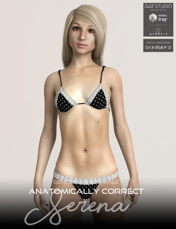 Anatomically Correct: Serena  for Genesis 3 and Genesis 8 Female