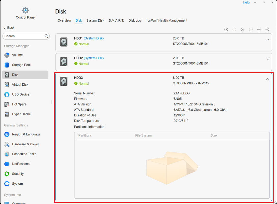 NAS Disk Dashboard