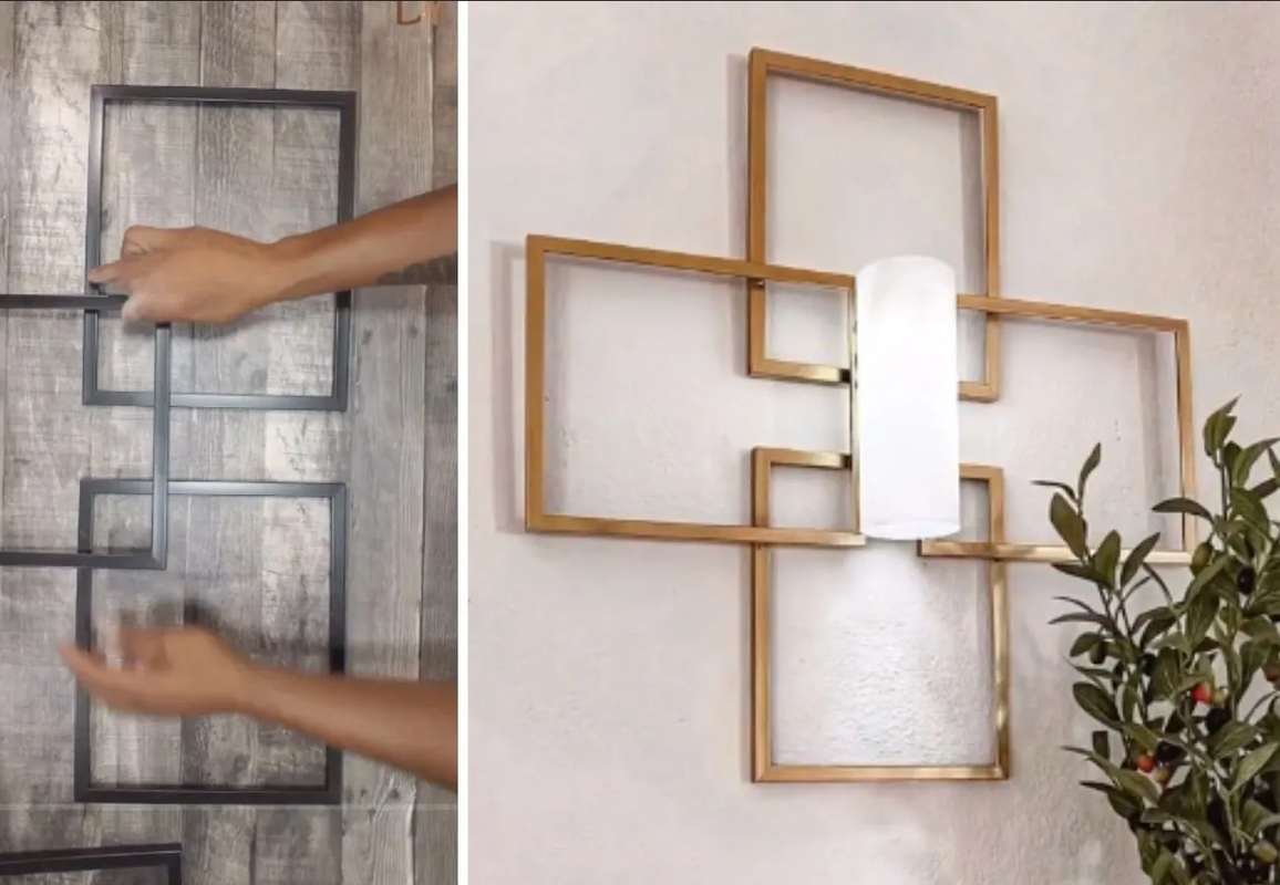 Crea una hermosa lámpara con marcos de fotos de Prichos