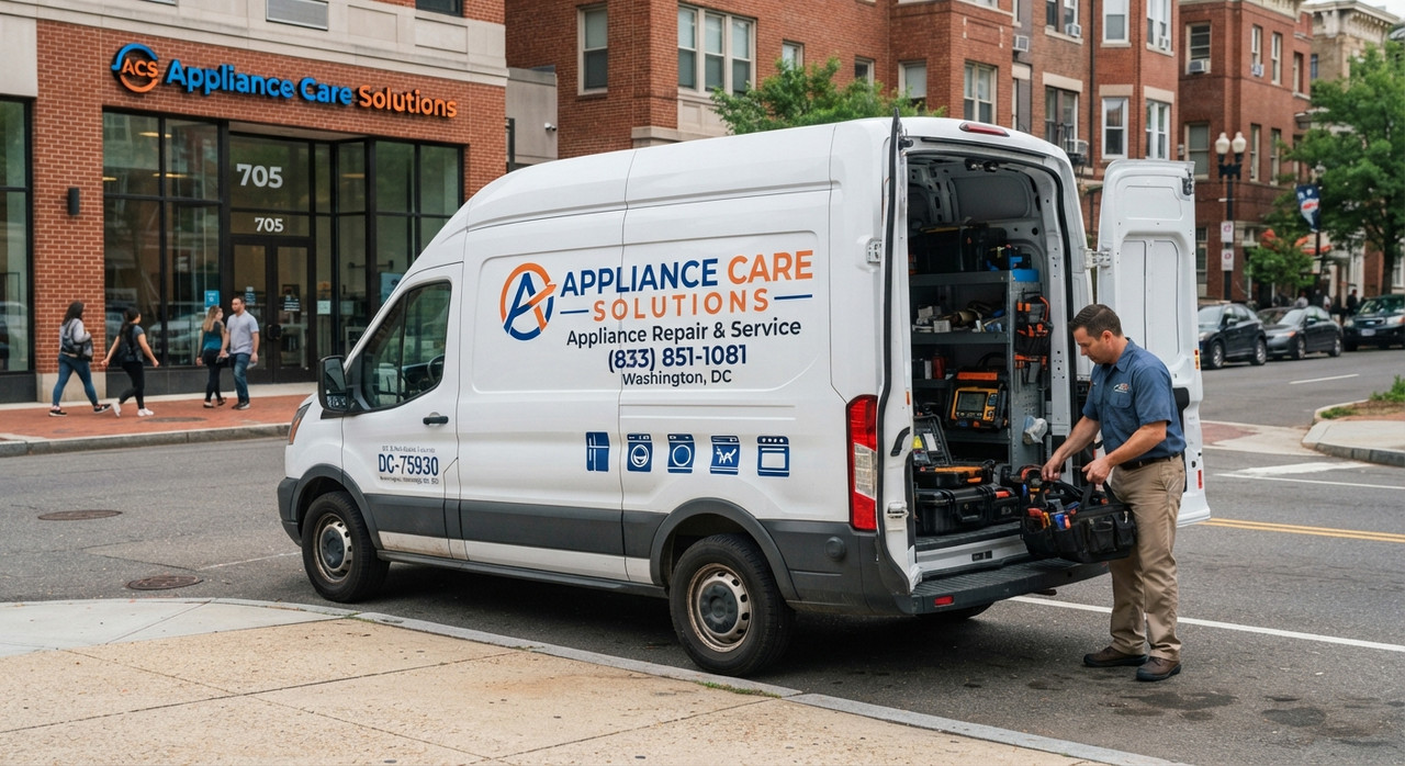 Oven repair van on site