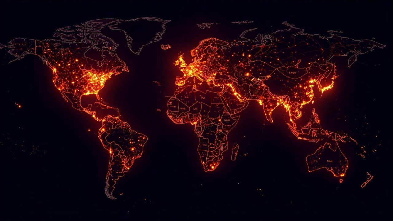 Global celebrity events map