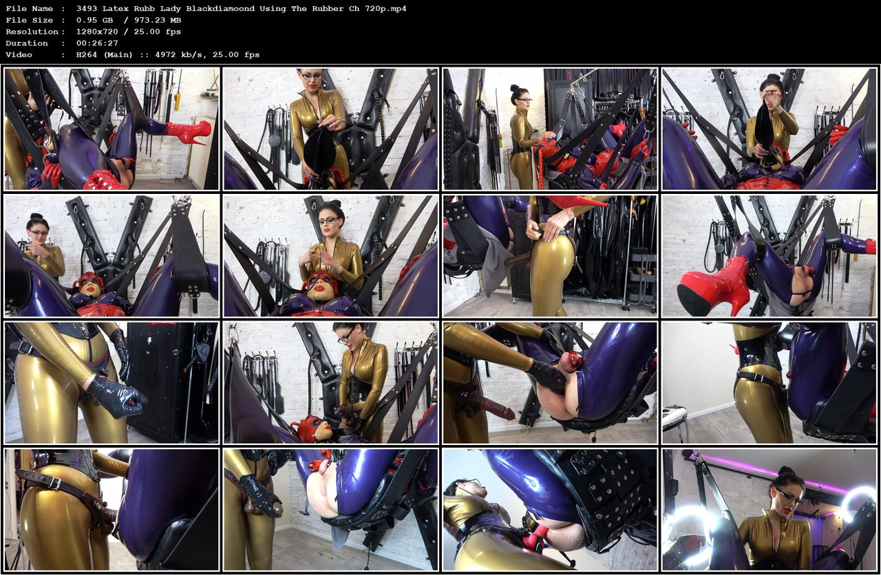 3493 Latex Rubb Lady Blackdiamoond Using The Rubber Ch 720p mp4