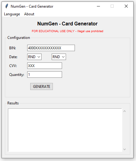 NumGen App Screenshot