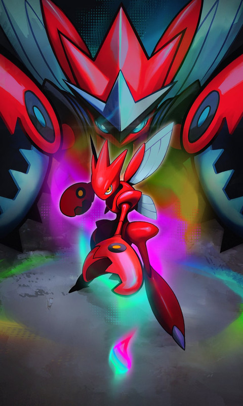 scizor-and-mega-scizor-pokemon-drawn-by-