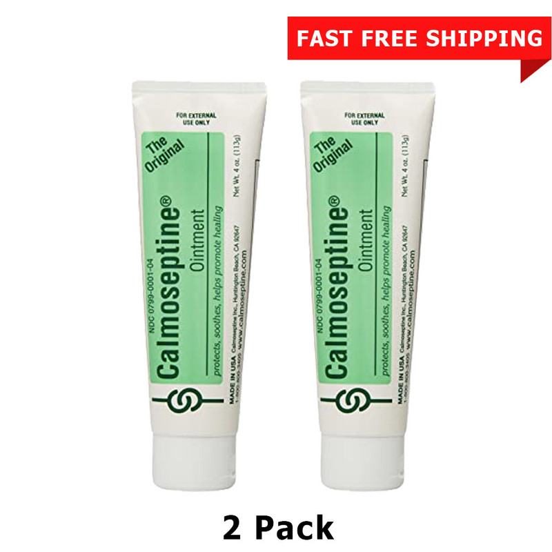 Calmoseptine Ointment 4 Oz Tube | Skin Protectant For Itch & Rash Relief | Menthol & Zinc Oxide | Made In USA