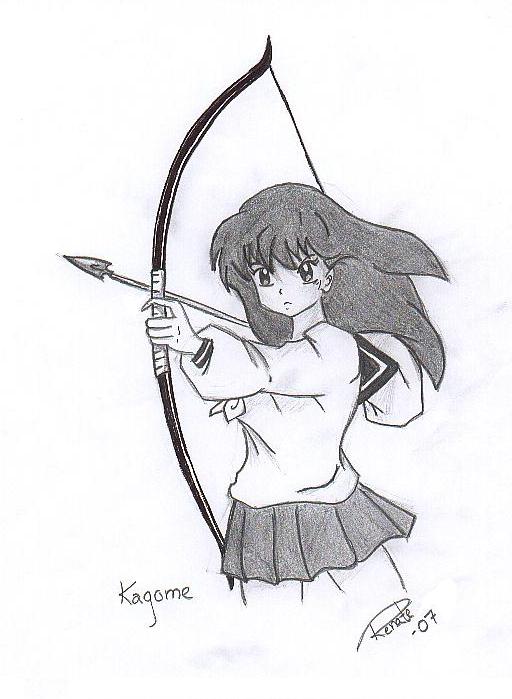 Hình vẽ Kikyou, Kagome, Sango bộ Inuyasha - Page 17 Kagome_by_nor_renee