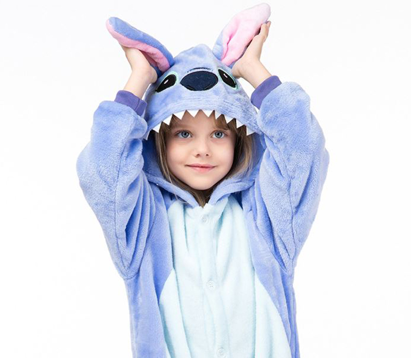 Costume Pigiama Animale Blu 3-10 anni