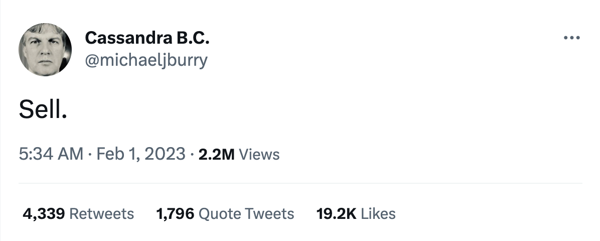 Big Short' Fame Michael Burry's 'Sell' Tweet Causes Social Media Furor