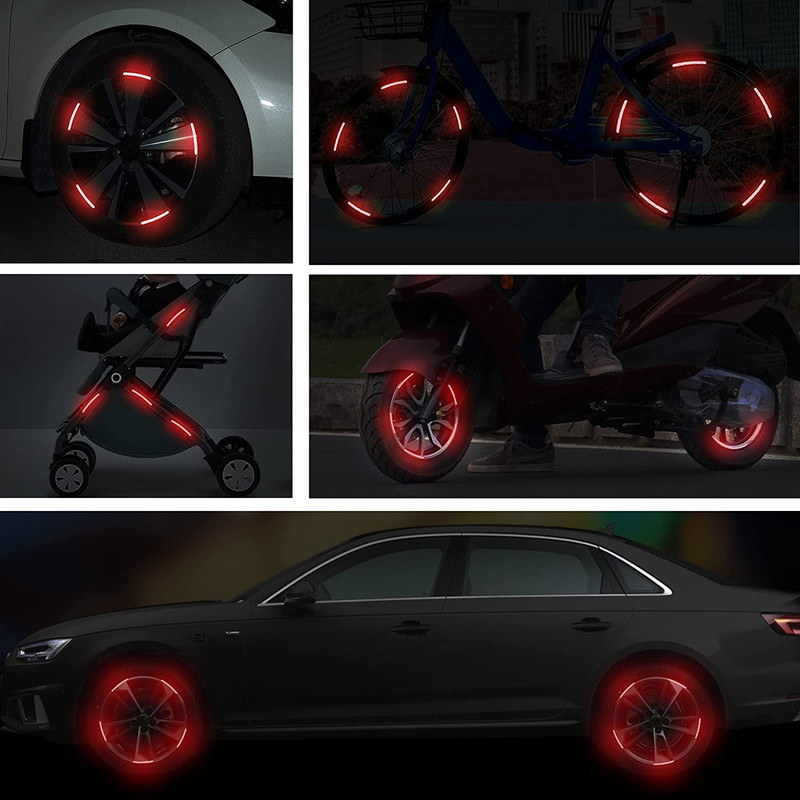 Bike Wheel Glow at Night