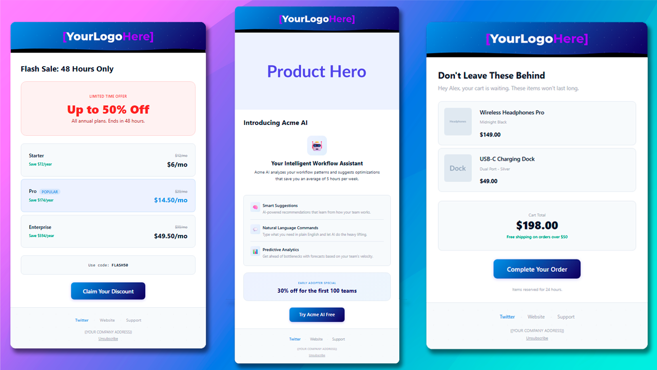 20+ Premium Email Templates 3