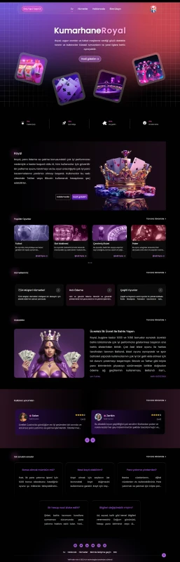 لندینگ پیج رویال / ترکی زبان