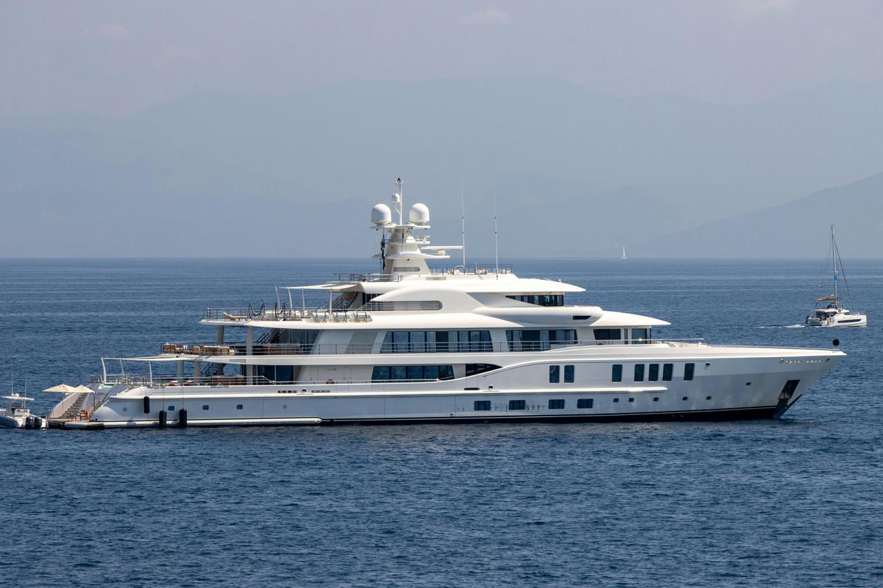 Sailing yacht in the Greek seas