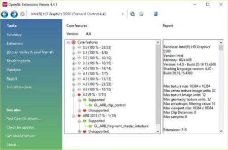 OpenGL Extension Viewer 6.1.5