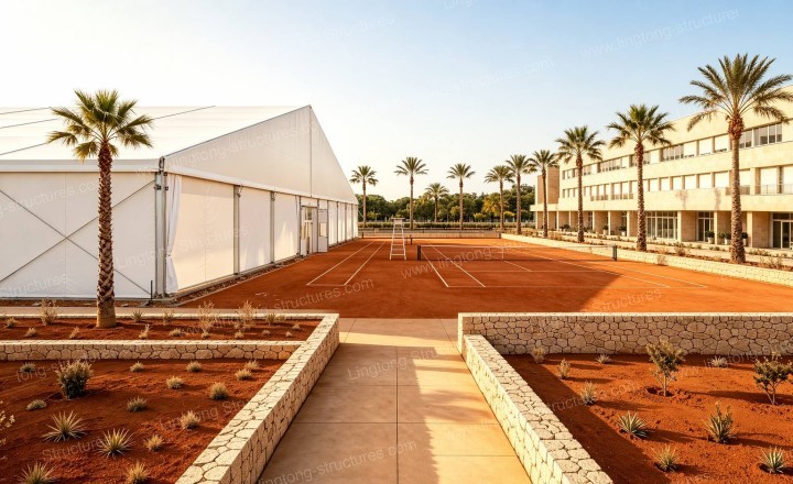LINGTONG A-Frame Tennis Tent solution with clear-span design