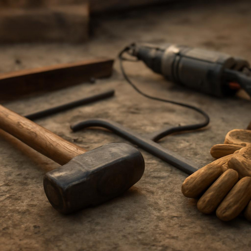 Инструменты для демонтажа гаража