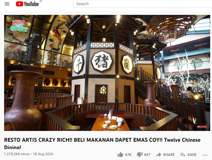 Tampilan interior di dalam restoran TWELVE milik Ayu Dewi.