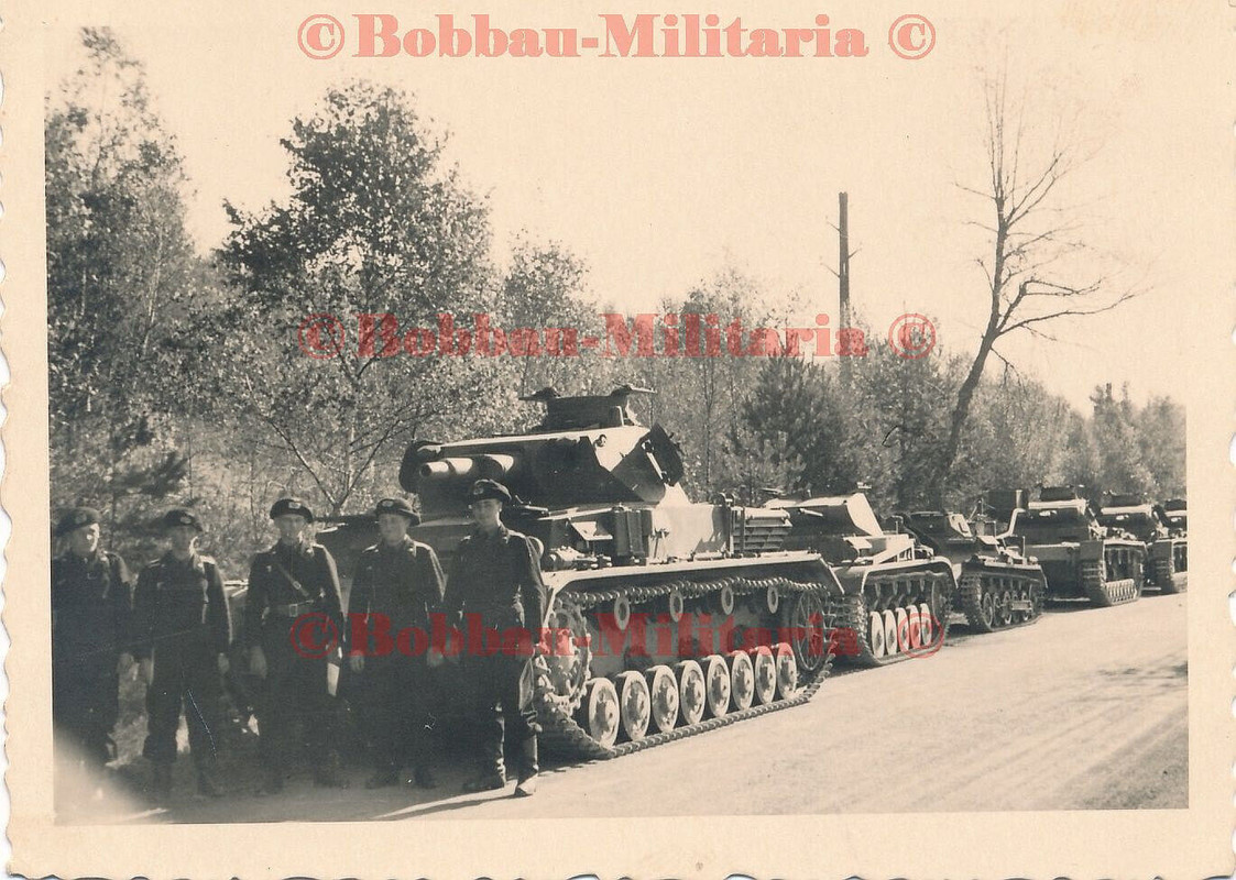 A313 Foto Panzer Reg.4 Panzerkampfwagen IV Kolonne Typen MIX Edmund Bätz Barett