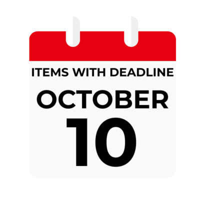 October 10 Deadline
