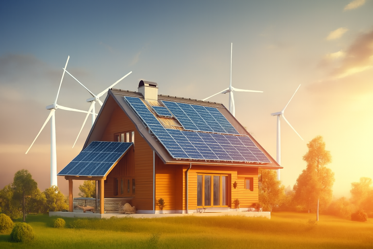 Una impresionante vista de un edificio moderno y sostenible integrado con la naturaleza.