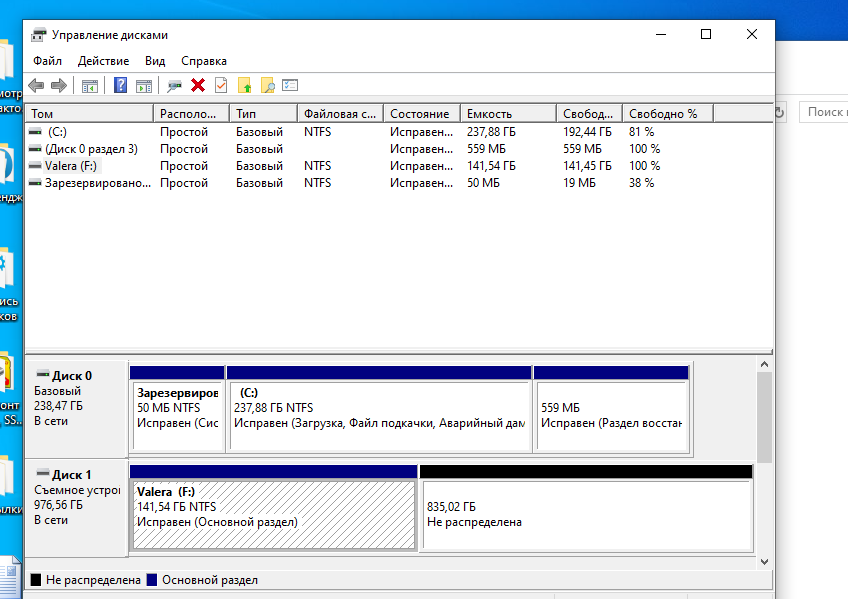 Управление дисками