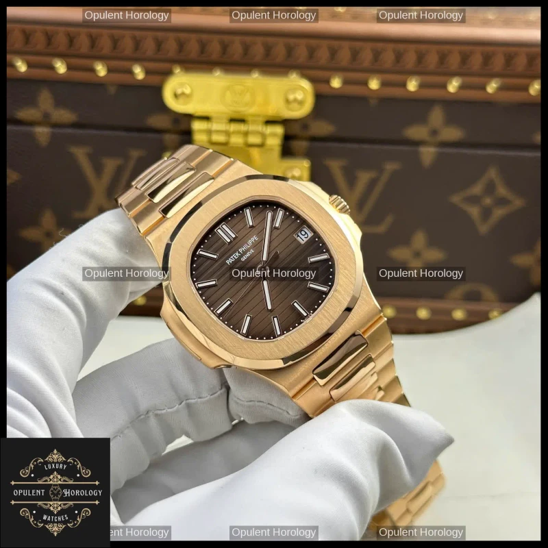 Patek Philippe Nautilus 5711 Automatic 40mm Gold Plated Chocolate Dial - Super Clone