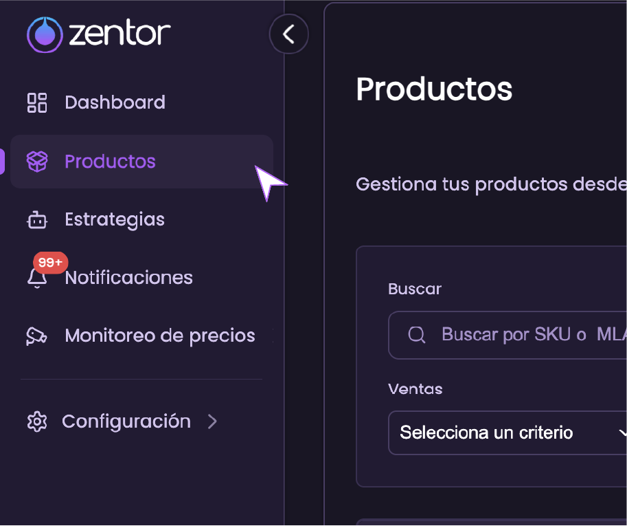 Paso 5: Ir a "Productos"