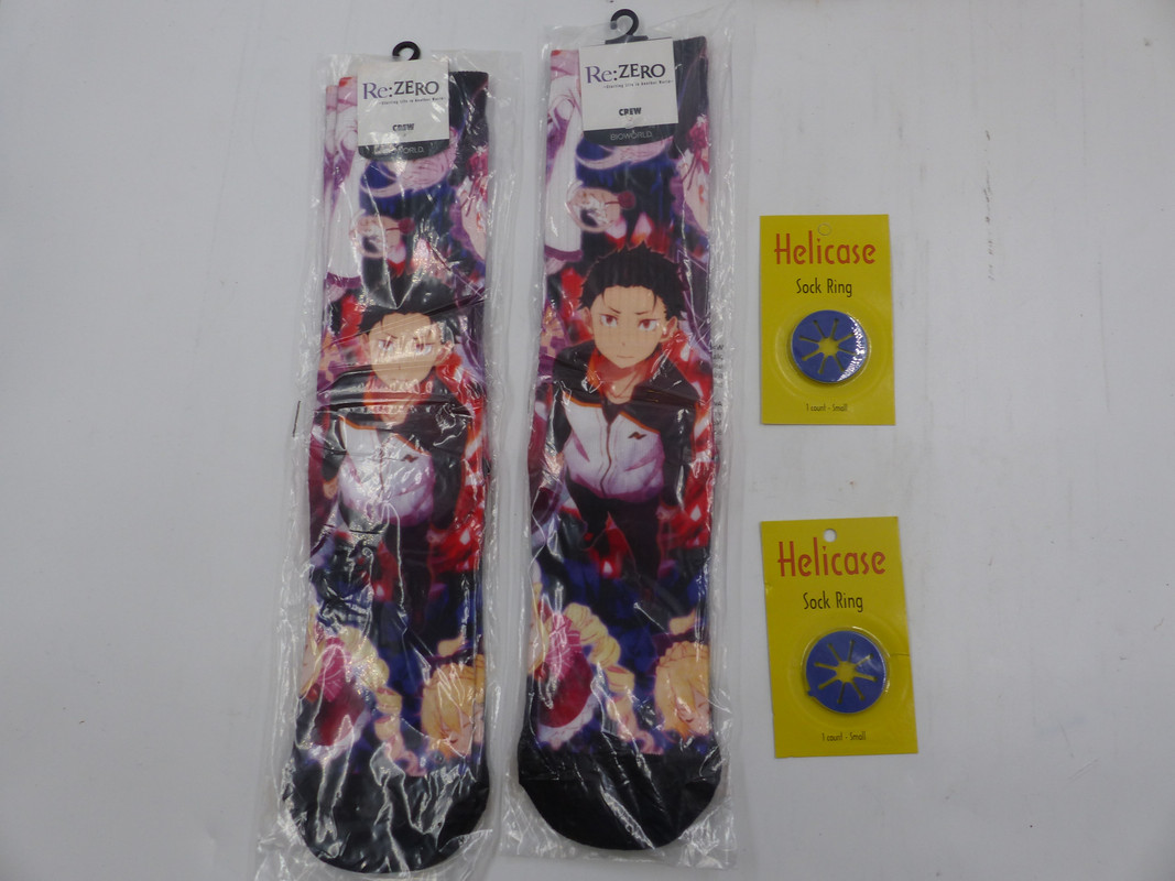 LOT OF 2 BIO WORLD X001H5F1ZR SUBARU NATSUKI SOCK SIZE 10-13 WITH SOCK RING