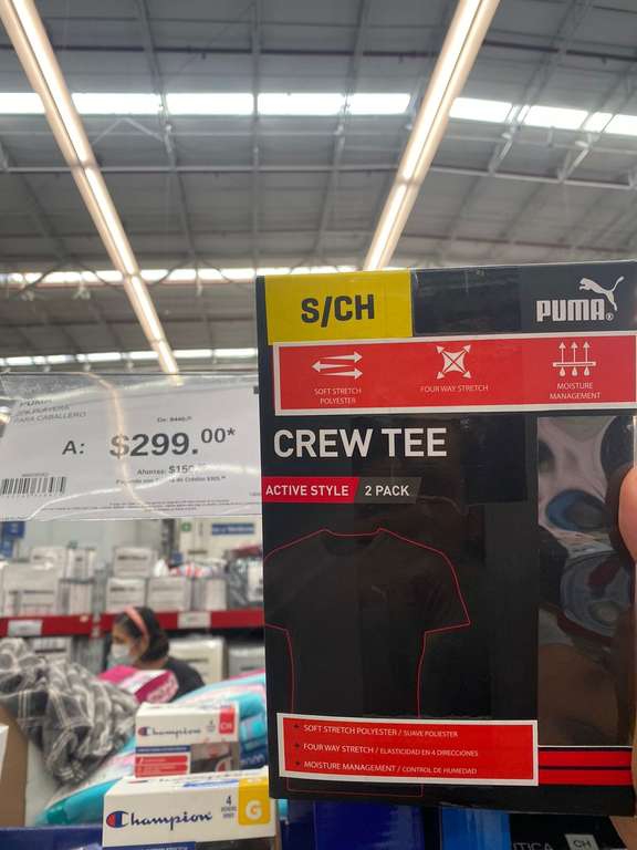 Pack de dos playeras Puma por $299 en Sam's Club Uruapan, Mich 
