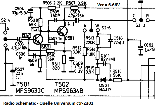 transistor preamp for 6V _functionally_ similar to AN360