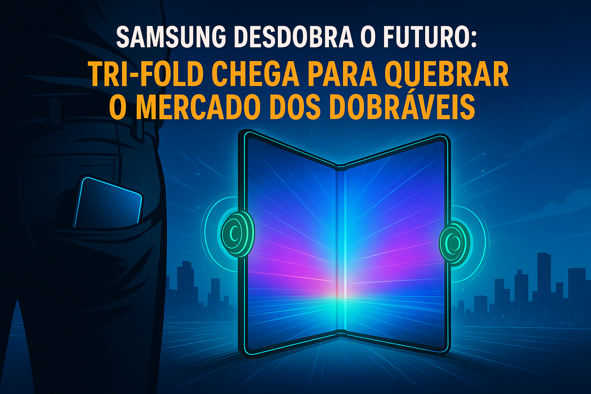 📡 Samsung Desdobra o Futuro: Tri-Fold Chega para Quebrar o Mercado dos Dobráveis