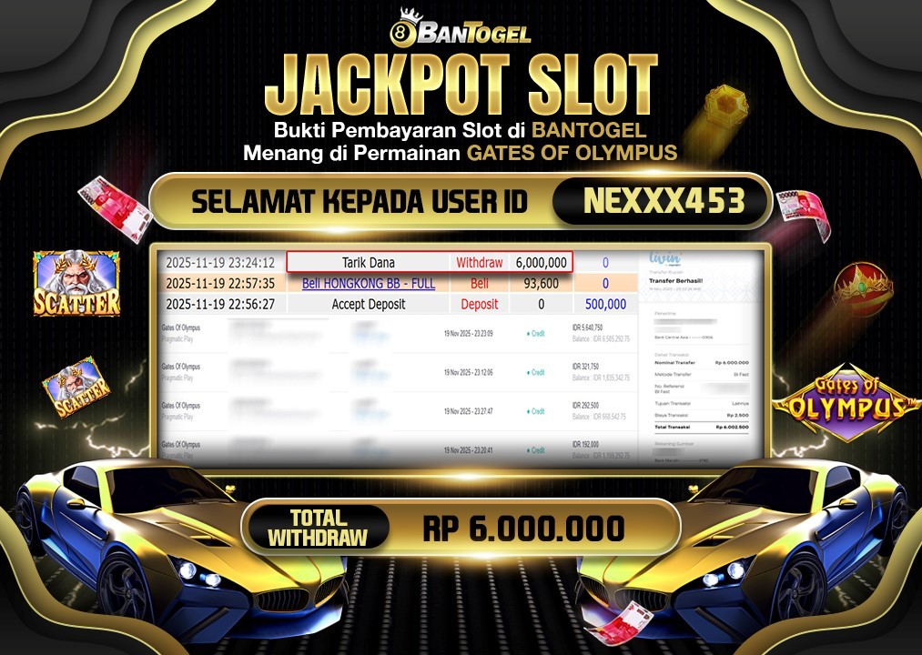 BUKTI JACKPOT LUNAS BANTOGEL