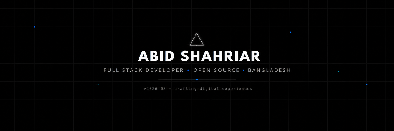 Abid Shahriar — Full Stack Developer