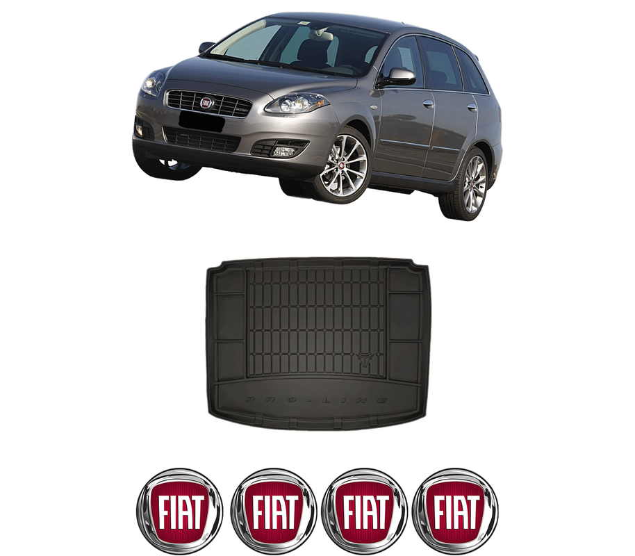 Tavita Portbagaj FIAT CROMA (194_) din 2005-2011, Protectie Portbagaj Auto, 4x Stickere auto cu FIAT