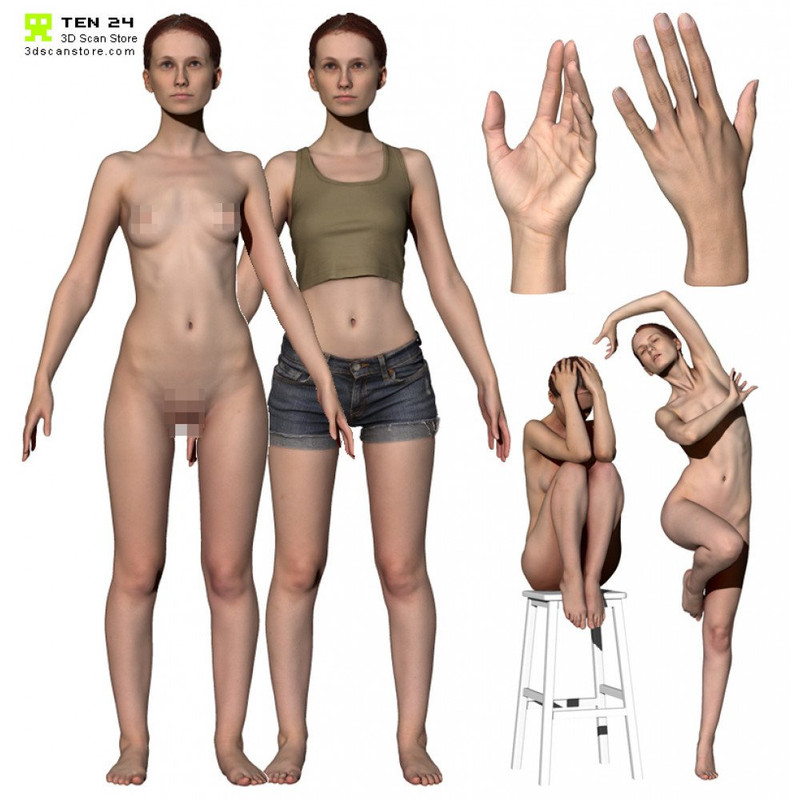 3D Scan Store - Colour Female Anatomy Bundle
