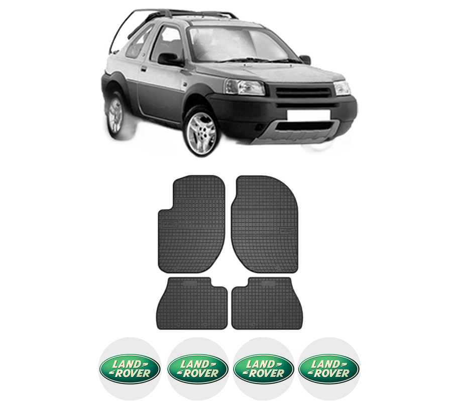 Set covorase presuri LAND ROVER FREELANDER I Soft Top (L314) din 1998-2006, auto, din cauciuc thermoplastic, 4 Stickere auto cu LAND ROVER