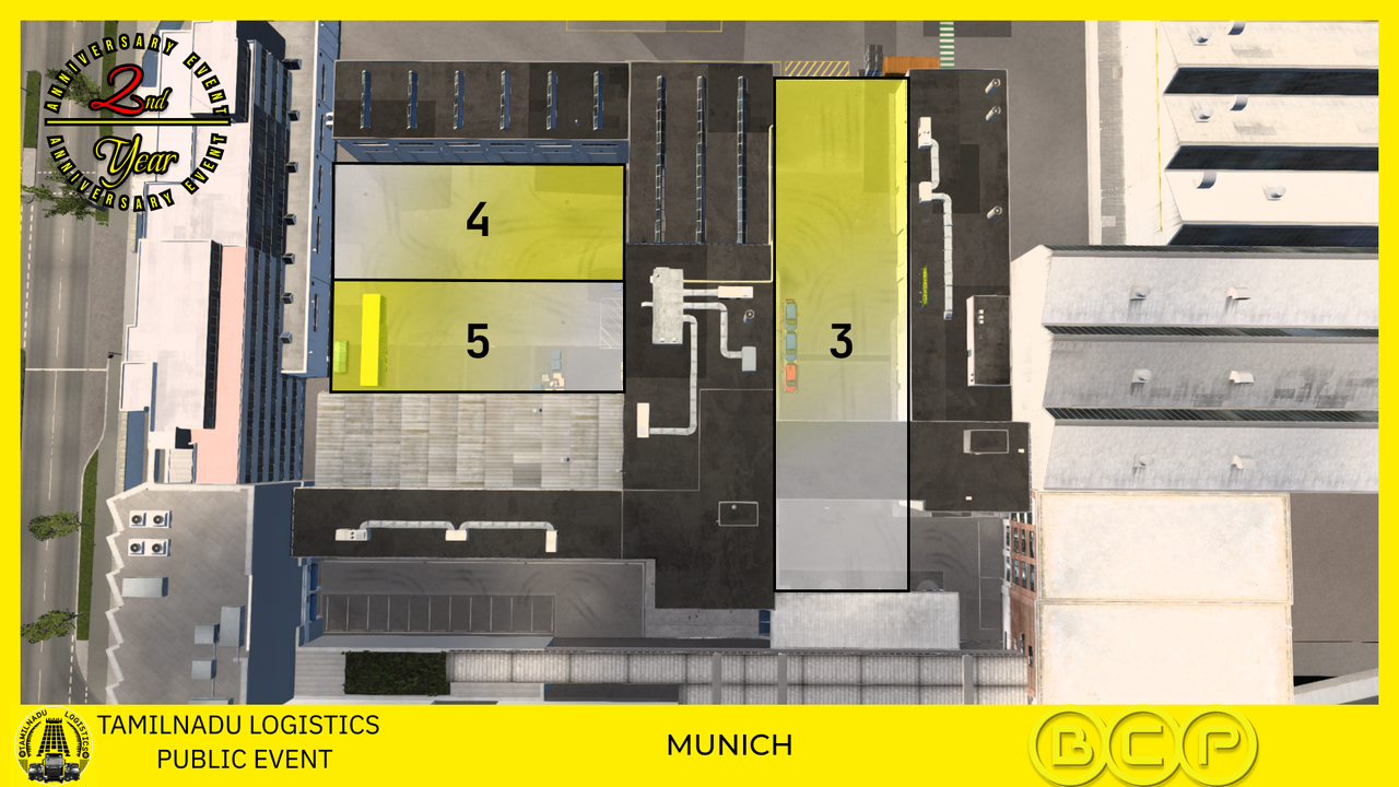 Route B - Munich - BCP - { Slot 3 - global Trucking } - { Slot 4 - ATM}- {Slot 5 - Ligtning Logistics }