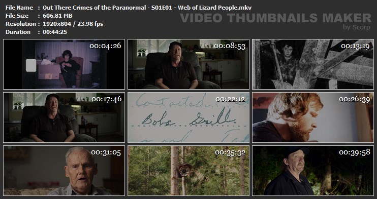 Out There Crimes of the Paranormal - S01E01 - Web of Lizard People.mkv